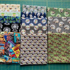 13 yards total, 1 yard each 100% Cotton  - Disney Licensed Star wars Mando